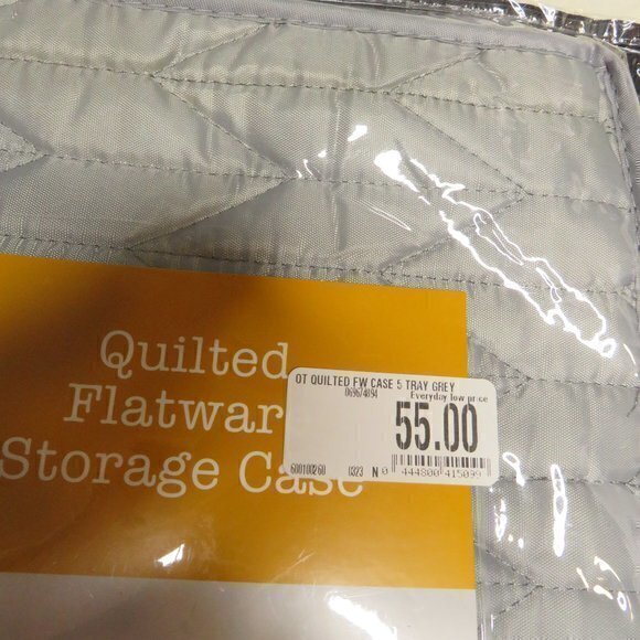 Our Table Quilted Flatware Storage Case Grey - Picture 4 of 7